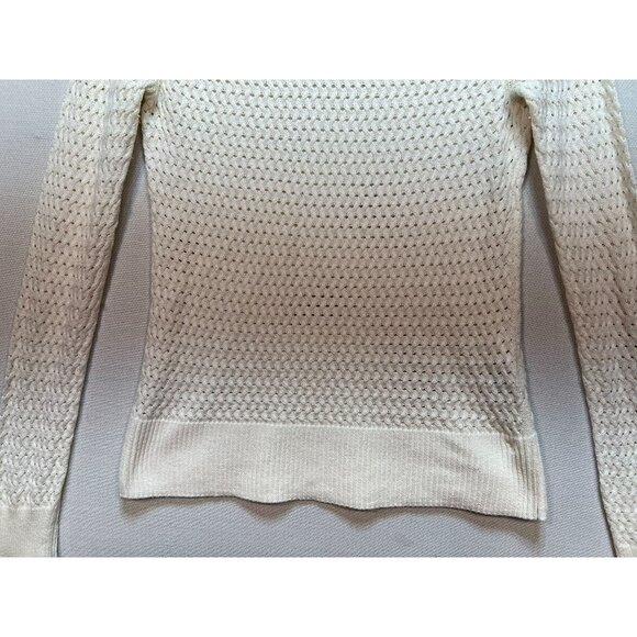 American Eagle Outfitters Women Sweater Small White Open Knit Long Sleeve Casual - Picture 5 of 12